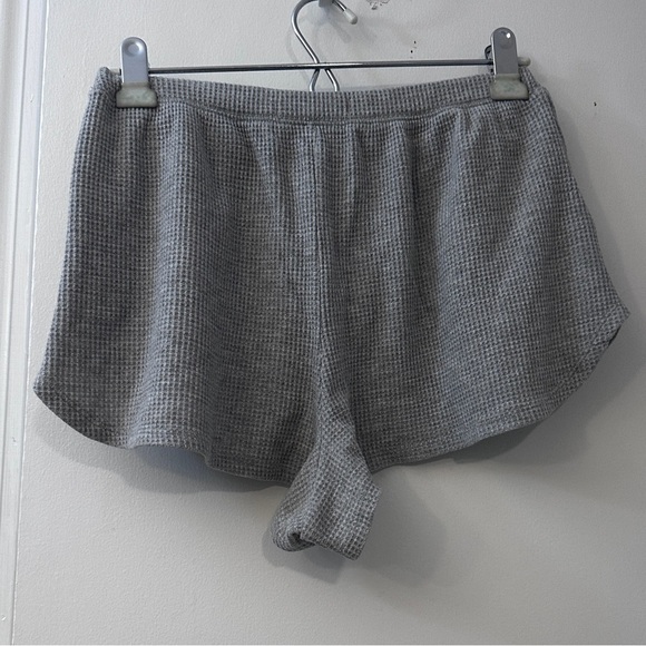 Abercrombie & Fitch Gray Waffle Knit Lounge Shorts with Buttons M - Picture 9 of 11